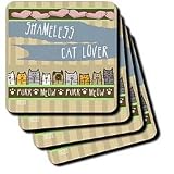 Bunch of Cats Kittens Pets Animals Cute Original Folk Art Painting - Set Of 8 Coasters - Soft