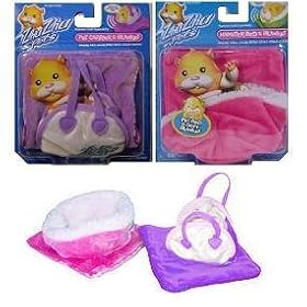 Zhu Zhu Pets - Carrier Blanket and Bed Combo Set - Pink & Purple