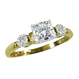 14K Antique Diamond Engagement Ring, circa 1940s