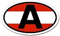 A Austria Flag Car Bumper Sticker Decal Oval