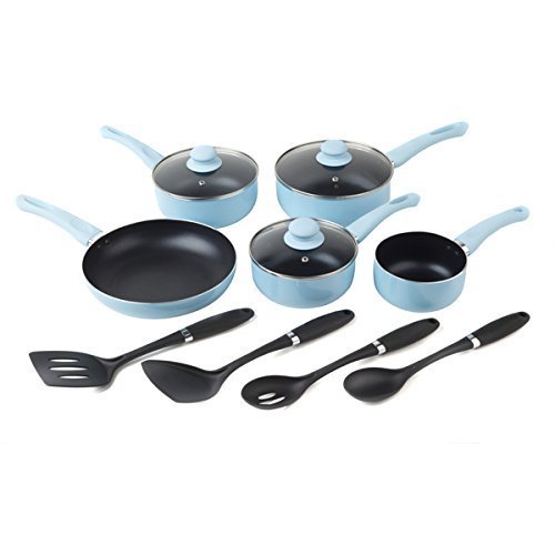 Cheap Swan 5 Piece Aluminium Blue Pan Set With 4 Nylon Tools Buy