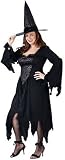 Women's Plus Size Black Rose Witch Costume