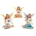 Flower Fairy Sitting with Glass Ball 3 Assorted (Sold Separately)