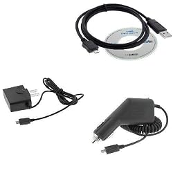 USB Data Cable + Rapid Car + Home Travel Charger for LG Xenon GR500