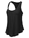 JJ Perfection Women's Texture Woven Chiffon Racerback Tank Top