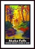 Akaka Falls by Rick Sharp 24.00X36.00 Framed with Black Wood Frame