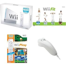 Nintendo Wii System and Wii Fit Bundle for 2 Players