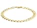 Men's 7mm Curb Chain Bracelet 8 Inches in 10K Yellow Gold