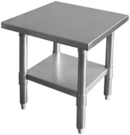 30" X 24" Stainless Steel Work Table with Under-Shelf | NSF Certified | Kitchen Island Food Prep | Laundry Garage Utility Bench