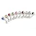 Crazypiercing Set of 10pcs 14GEM Double Gem Belly Button Ring Body Jewelry Piercing Ring 10 pcs