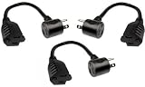 Cables Unlimited PWR-PSLIB-3 1-Foot Outlet Xtender Power Cord with Pass Through