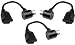 Cables Unlimited PWR-PSLIB-3 1-Foot Outlet Xtender Power Cord with Pass Through