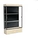 Edge Series Floor Display Case Base Color: Chardonnay, Case Backing: Black, Frame Color: Dark Bronze