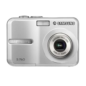 Samsung S760 Digitalkamera (7 Megapixel, 3-fach opt Zoom, 6,1 cm (2,4 Zoll) Display) silber