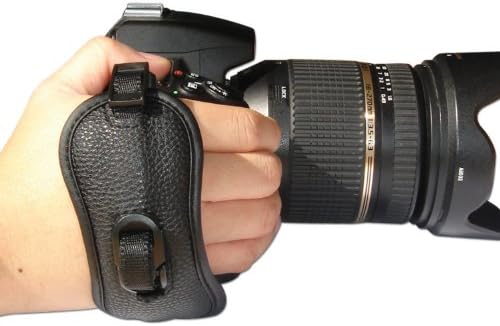 First2savvv OSH0402 Professional Wrist Grip black genuine leather hand Strap for Canon EOS 7D Mark II Canon PowerShot SX60 HS Canon EOS 7D Mark II Canon PowerShot SX60 HS panasonic LUMIX DMC-FZ70 Nikon D750 SAMSUNG NX1