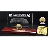 Highland Mint MLB New York Yankees Original Yankee Stadium Gold Coin Etched Acrylic