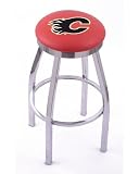 Calgary Flames Single-Ring Swivel Bar Stool
