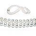 AugustinaJewelry Triple Strand 16-18 Inch 6.5-7mm White Freshwater Cultured Pearl Necklace