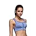SUNVP Women's Seamless Yoga Sports Front Zipped Bra