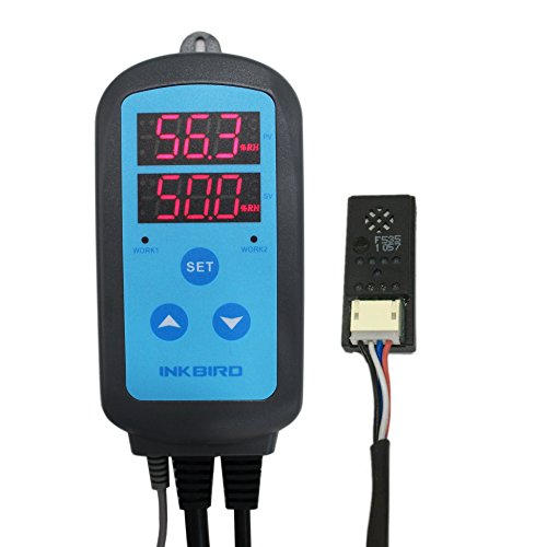 Inkbird Digital PreWired Outlet Dual Stage Humidity Controller IHC200