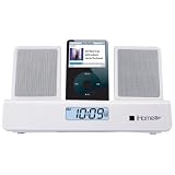 Portable iPod Alarm Clock Speaker System iH26 - White