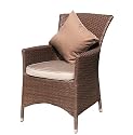 Ambientehome 63457AM Sessel Princess, dunkelbraun, Polyrattan, braun