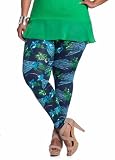 Ashley Stewart Womens Plus Size Tropical Floral Print Legging