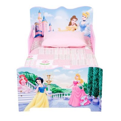 Childrens Toyshop  Toys : Delta Enterprise Disney Princess Wooden Toddler Bed with Safe Sleep Rails