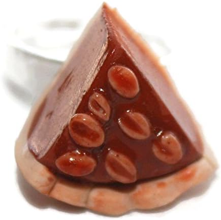 Pecan Pie Slice Fake Food Adjustable Ring