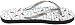 Hello Kitty Women's Rubber Flip Flop With Moulded Glitter Straps, White, Medium