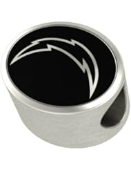 San Diego Chargers NFL Jewelry and Bead Fits Most European Style Bracelets. High Quality Bead in Stock for Immediate Shipping