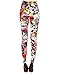 Jollychic Women's Stylish Colorful Cartoon Scrawl Pattern Slim Leggings Pants