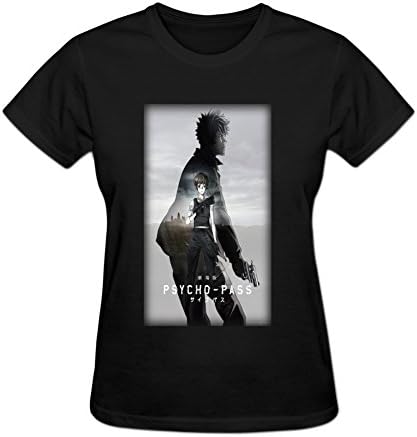 LLKE Women's Psycho-Pass The Movie Cool Poster t-shirt L Black