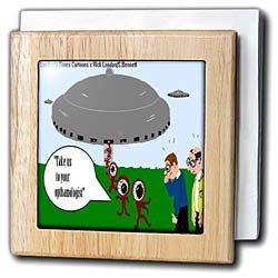 An Eye Out For Aliens - 6 Inch Tile Napkin Holder An Eye Out For Aliens - 6 Inch Tile Napkin Holder