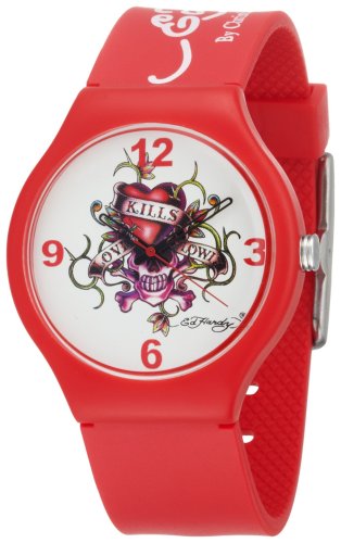 Ed Hardy Unisex SM-RD Spectrum Red Watch