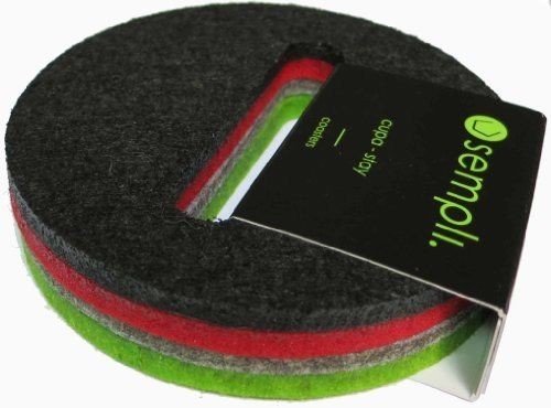 Stkertools(TM) Sempli Cupa Multi Color Coasters, Set of 4