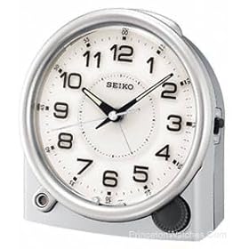 Seiko Clock - Seiko QXE011ALH Quiet Sweep Bedside Alarm Clock