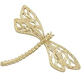 Dragonfly Brooch - 24.00 X 40.25 mm - 14K Yellow Gold