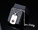 Stainless Steel Medical ID Dog Tag Necklace with Chain -Free Custom Engraving,Diabetic,Asthma