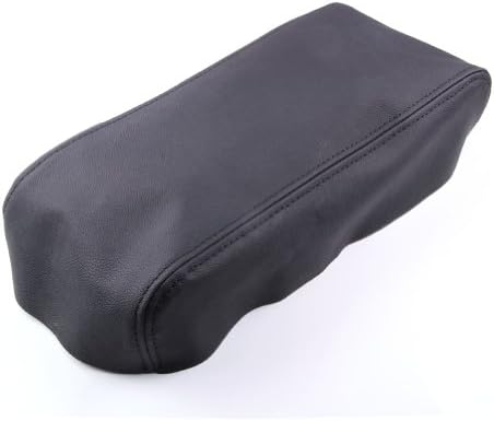 1pcs Real Leather Black Console control center Lid Armrest Cover For 1996-2004 Nissan Pathfinder (Black)