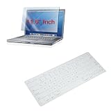 Skque Premium Clear Silicone Keyboard Cover + 11.6 inch Clear Screen Protector for Apple MacBook Air 11.6-Inch Laptop