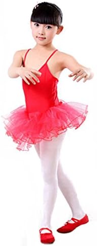 ROPALIA Kid Girls Ballet Dancewear Tranning Dance Skirt Tutu Strap Dress Leotard