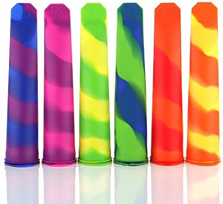 Alayaglory Popsicle Molds Silicone Essentials Ice Pop Molds Flexible Popsicle Makers Set of Six