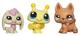Hasbro Poupée - 92920 - Littlest Petshop Colonne 3 - Abeille , lapin et berger allemand
