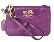 Coach Madison Leather Wristlet Bag Case for IPOD 43223 Plum