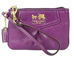 Coach Madison Leather Wristlet Bag Case for IPOD 43223 Plum