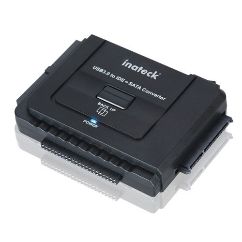 Inateck Universal USB 3.0 to IDE/ SATA Converter Hard Drive Adapter with Power Switch for 2.5"/3.5"SATA HDD/SSD & IDE HDD Drives Optical Drive, Support 6TB, Include 12V 2A Power Adapter and USB 3.0 Cable