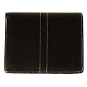 Black Double Fold Mens Leather Wallet With 7 CC Slots