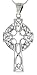 Sterling Silver Celtic Cross 1 3/4 (45mm) With a thin 18 Silver Box Chain