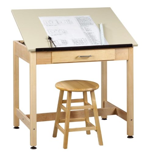 30in High Drafting Table with Adjustable Top by Shain Solutions
